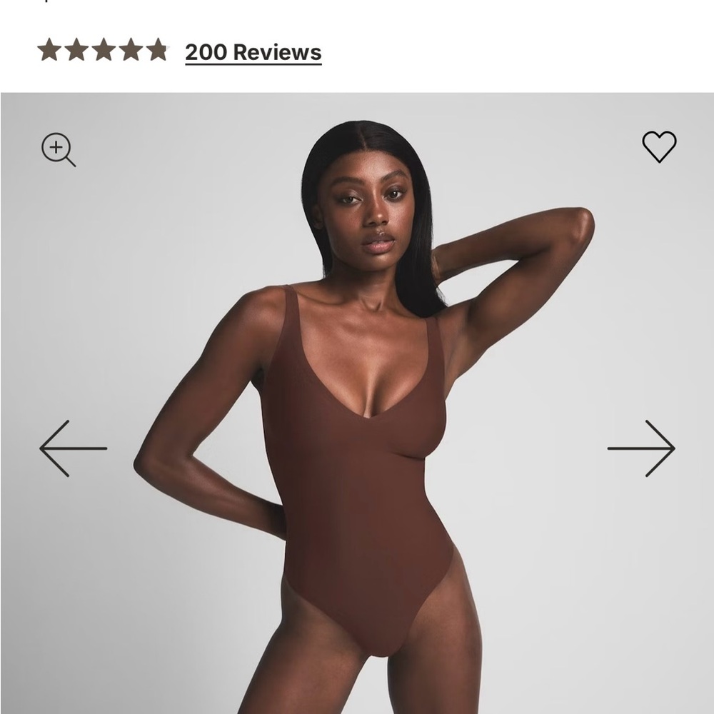 SKIMS Plunge Thong Shaping Bodysuit